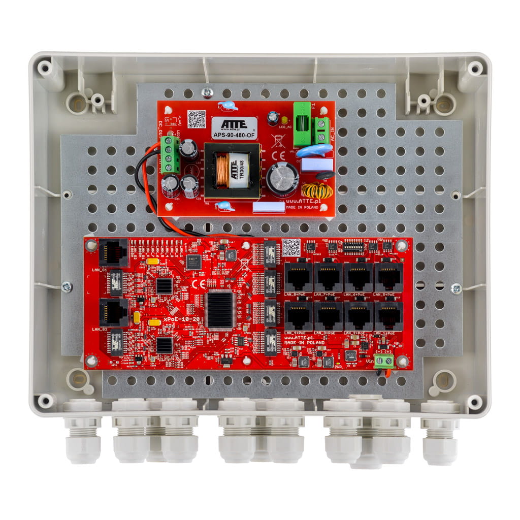 [IP-8-20-L2] ATTE - Kit PoE 8 caméras – coffret extérieur IP56