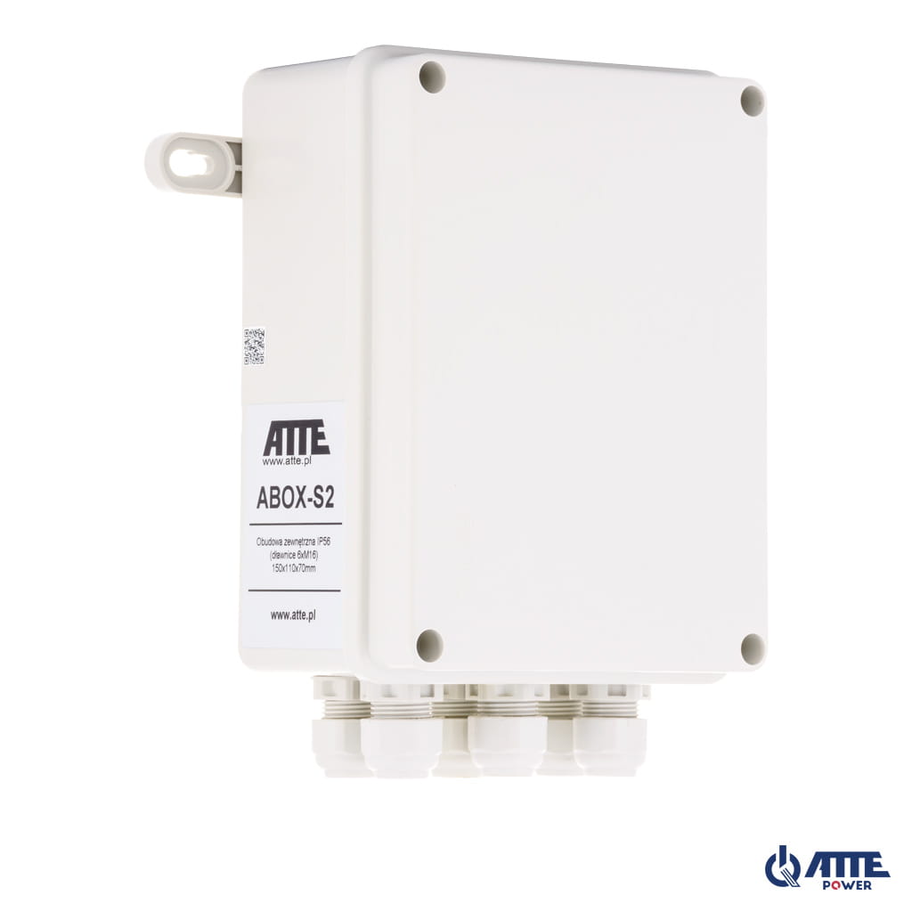 [ABOX-S2] ATTE - Boîtier extérieur IP56 110 × 150 × 70 mm – 6 presse-étoupes