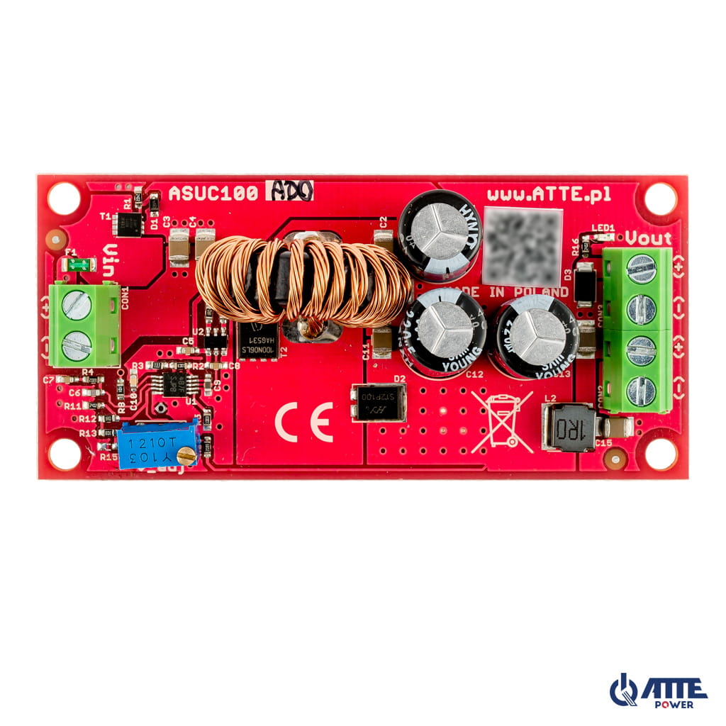 [ASUC-100-AD0-OF] ATTE - Convertisseur DC/DC élévateur réglable 12 à 48 V – 100 W