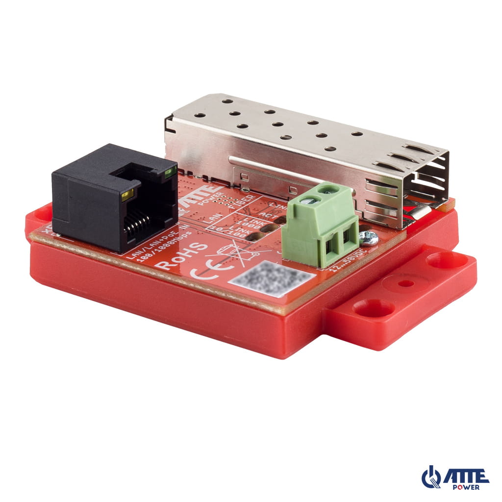 [xFIBER-2-60] ATTE - Convertisseur média Gigabit RJ45/SFP – alimentation PoE