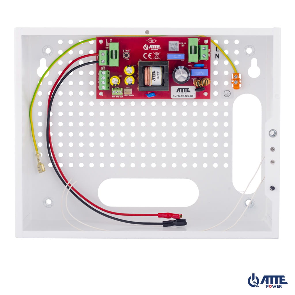 [AUPS-40-120-E] ATTE - Alimentation secourue 12 V / 42 W – coffret intérieur, batterie 7 Ah