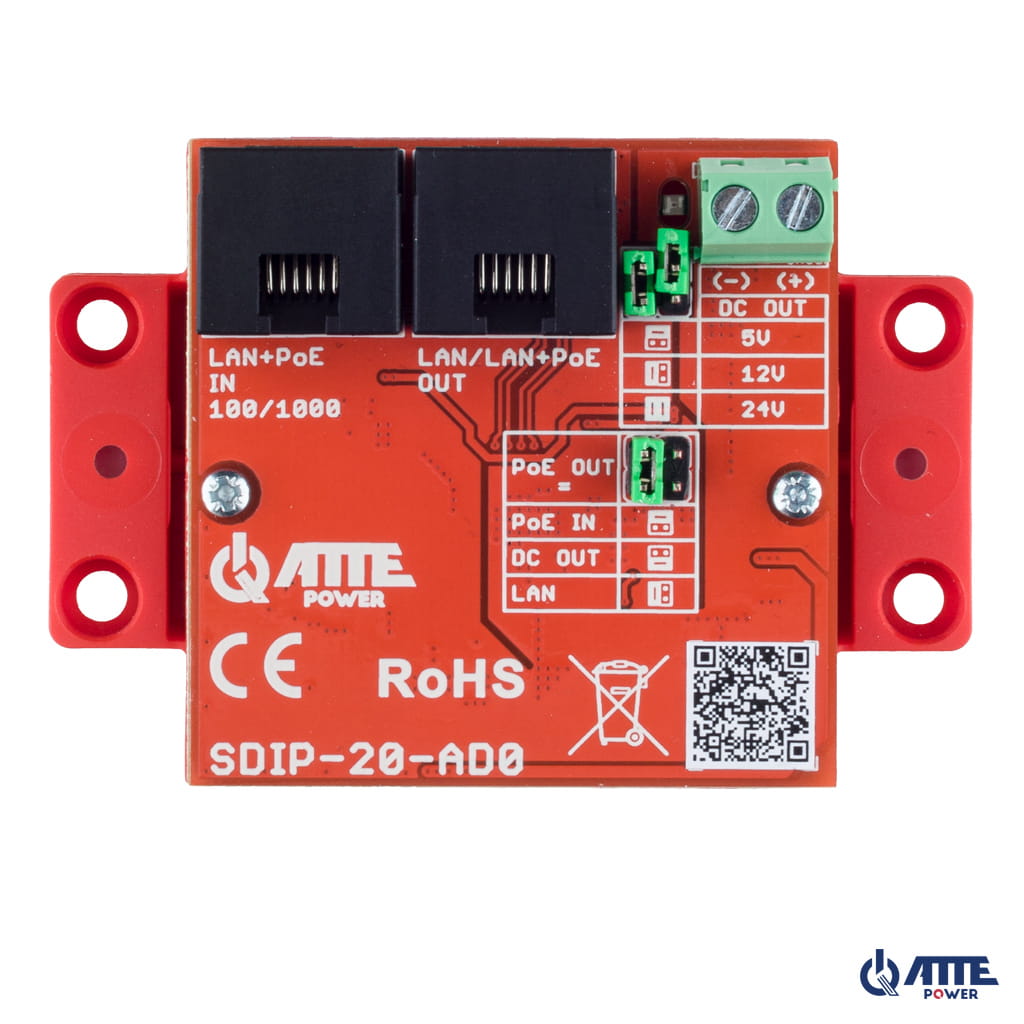 [SDIP-20-AD0] ATTE - Adaptateur de tension PoE Gigabit abaisseur
