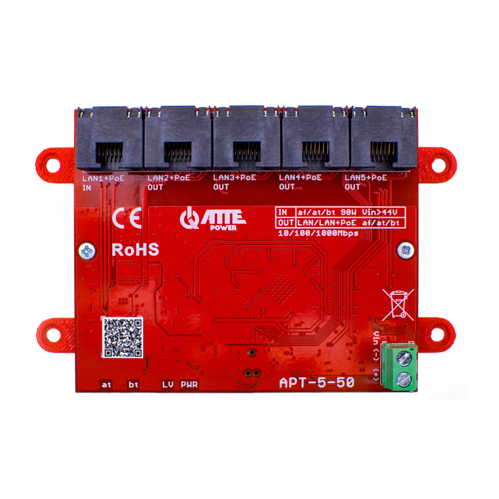 [APT-5-50] ATTE - Switch PoE 5 ports 10/100/1000 Mb/s