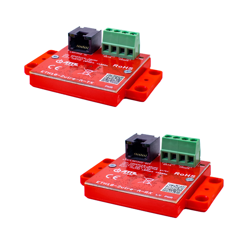[ETH10-2wire-A-SET] ATTE - Kit Ethernet et PoE sur 2 fils 10 Mb/s – portée 1 000 m